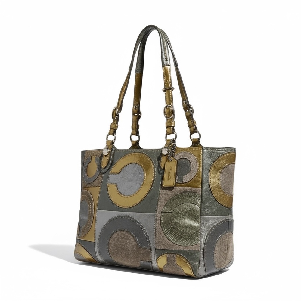✨ Coach Legacy Patchwork Leather Tote 15748 Multicolor Rare Statement Bag 💼 ✨